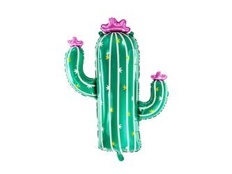 Balon foliowy - Kaktus - Zielony - 60 x 82 cm