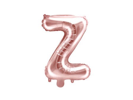 Balon foliowy Litera "Z" - 35 cm - różowe złoto